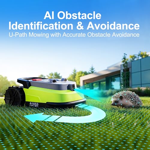 UBHOME Robot Lawn Mower, RTK+AI Vision Robot Mower for Accurate Navigation & Obstacle Avoidance, No Perimeter Wire, Smart APP Control, Automatic Grass Cutting for Large Lawns, 55% Slopes - Image 7