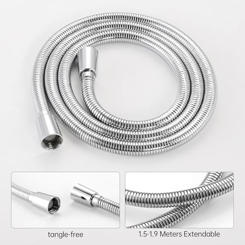KES Brass Handheld Shower Head with 1.5-Meter Long Hose and Holder Bracket by KES - Image 6