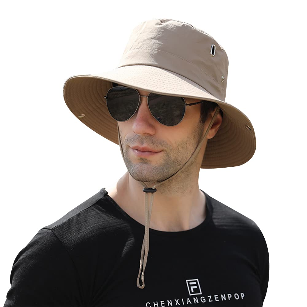 XIAOHAWANG Sombrero de Verano para Hombre y Mujer, Plegable, para Verano, Boonie, con ala Ancha, protección UV, para Pescador, jardín, Hombre, para Senderismo, Pesca