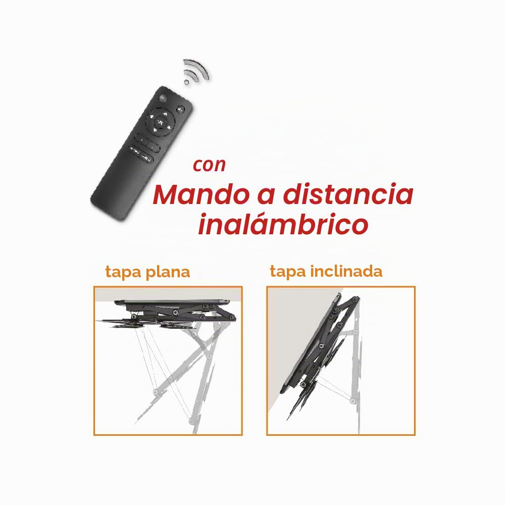 my Wall HL40ML Soporte de Techo Plegable motorizado con Mando a Distancia para TV 23-55 Pulgadas (58 cm - 140 cm), VESA 100 x 100, 200 x 200, 300 x 300, 400 x 200, 400 x 400