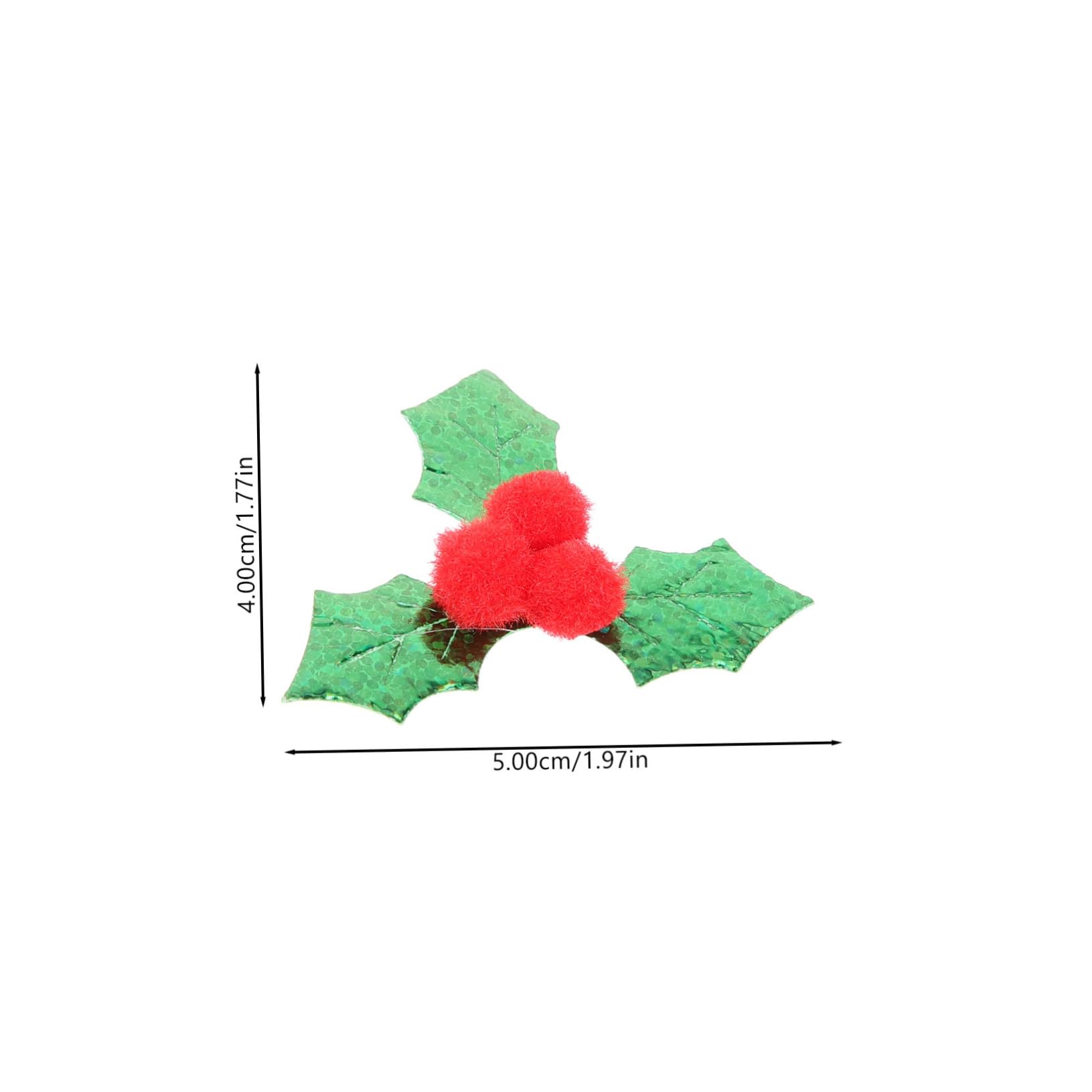 Amosfun 5 Ensembles Décoration De Feuilles De Noël Noël Embellissements De Baies De Houx Fabriquer des Feuilles De Houx Rose Matériel De Couronne De Bricolage Chiffon 100 Pièces X 5