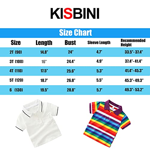 Little Boys Polo Shirt Cute Summer Tee Short Sleeve Uniform Tops Rainbow 2T #TOP6