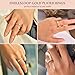 ENDLESLOOP Cubic Zirconia Engagement Rings for Women Emerald Cut Baguette Fake Wedding Band Gold Plated Eternity Promis Ring Size 6