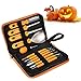 Produktbild JINOO Halloween Kürbis Schnitzset, 11 Stück Edelstahl kürbis schnitzen, Edelstahl Pumpkin Tools Set für Kinder Halloween Jack-O-Lantern Carving Dekoration