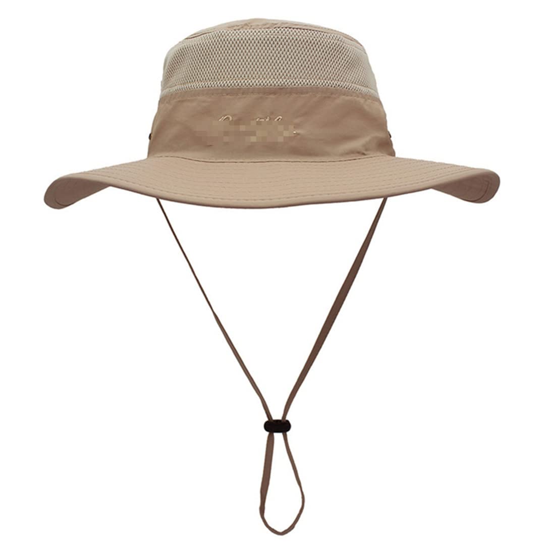 Cappello da Pescatore con Tesa Larga e Protezione Solare per Uomo, Estivo, con Testa Grande, per Campeggio all'aperto (Taglia Unica)