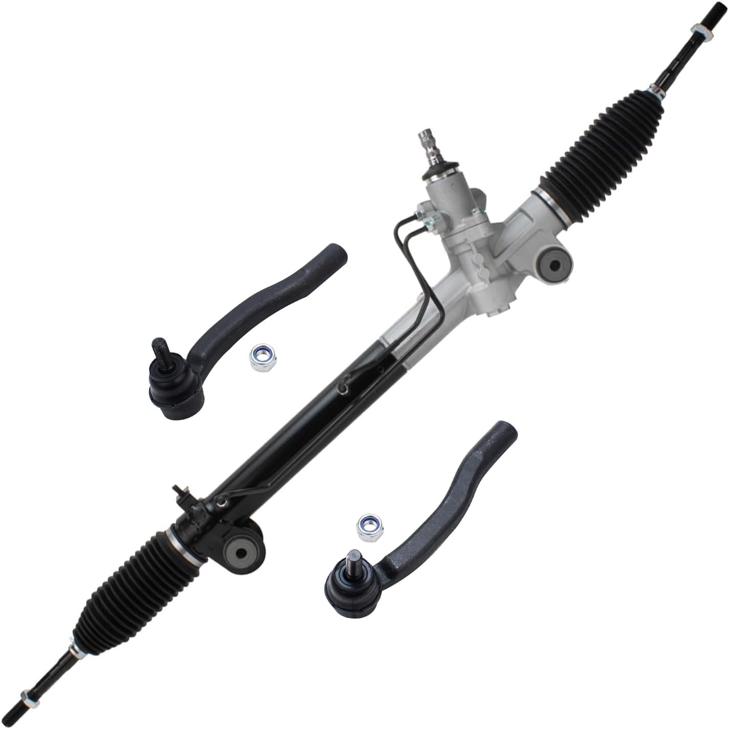 Detroit Axle - Front 3pc Rack & Pinion Kit for 2004-2010 Toyota Sienna, 1 Power Steering Rack and Pinion 2 Outer Tie Rods 2005 2006 2007 2008 2009 Replacement