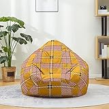 ✔【Remarque】Housse de pouf poire ne contient pas de remplissage, vous devez acheter le remplissage séparément, vous pouvez le remplir d'oreillers de doux, de couvertures et d'autres choses qui occupent de l'espace dans le placard. Accessoire idéal pour protéger vos meubles des animaux de compagnie, des enfants et de toutes sortes de taches.