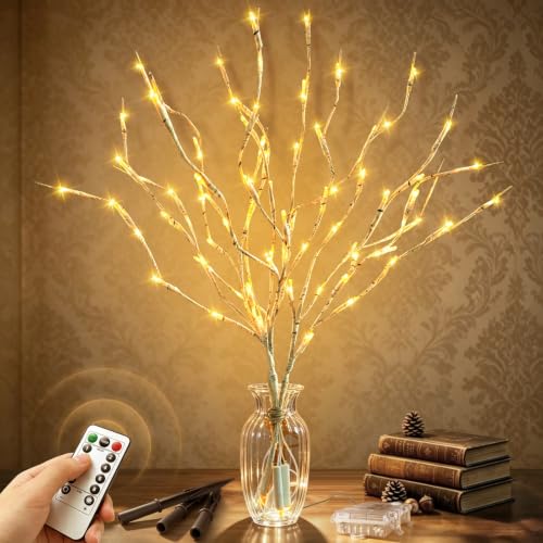 3 Piezas Decoracion Navidad Hogar, Arbol Navidad Luces LED con Pilas, Decoracion Natal Habitacion, Christmas Decor, Navidad Decoración Casa, Decoracion Navidad Interior Exterior, con Mando a Distancia