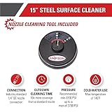 Simpson Cleaning 80165 Universal 15' Steel Pressure Washer Surface Cleaner for Cold Water Machines, 1/4' Quick Connection, Recommended Min 2200 PSI up to Max of 3700 PSI, Black