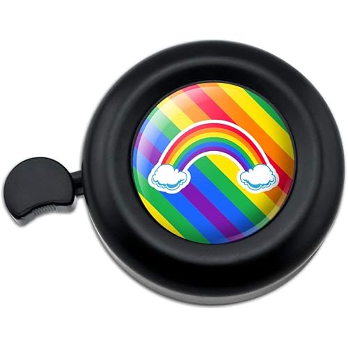 Double Rainbow with Clouds Bicycle Handlebar Bike Bell