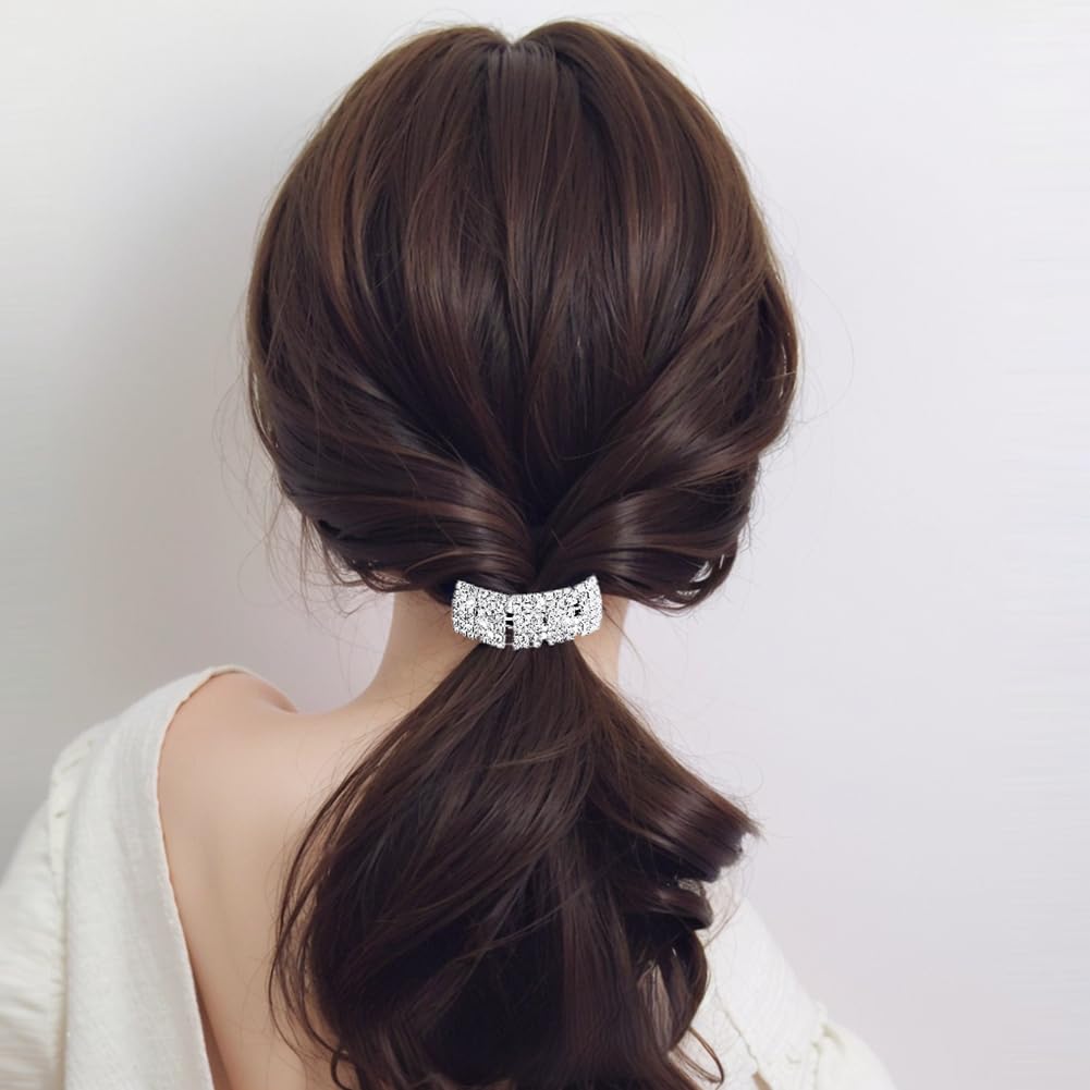 Amazon.com: Xiwstar 5Pcs Chic Rhinestone Hair Bands Elastic  display picture 2