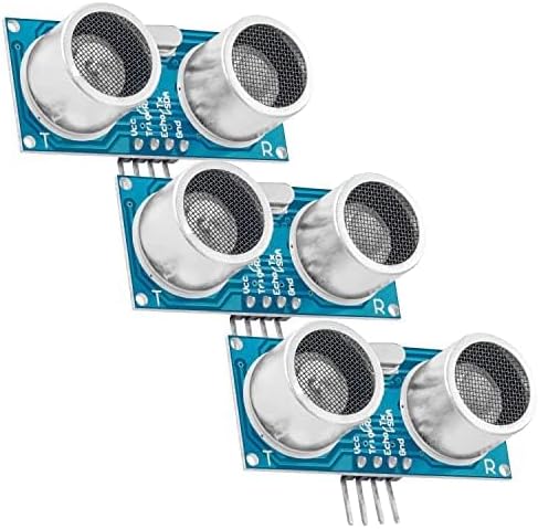AZDelivery 3 x Compatible with HC-SR04 Ultrasonic Rangefinder Sensor Module compatible with Arduino and Raspberry Pi including E-Book!