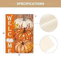 AVOIN colorlife Pumpkin Fall Garden Flag 12x18 Inch Double Sided Outside — image 5