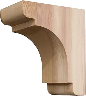 Wood Corbel 31T2S Smooth Finish -Projection 5 1/2" -Height 6 1/2" -Thickness 3 1/2" by Timber Build