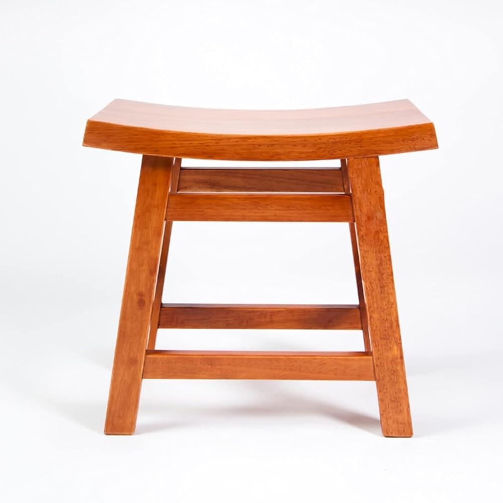 Taburete De Madera | Silla De Baño para Interior O Exterior | Silla De Baño para Personas Mayores, Antideslizante, Portátil Y para El Hogar.(Blanco)