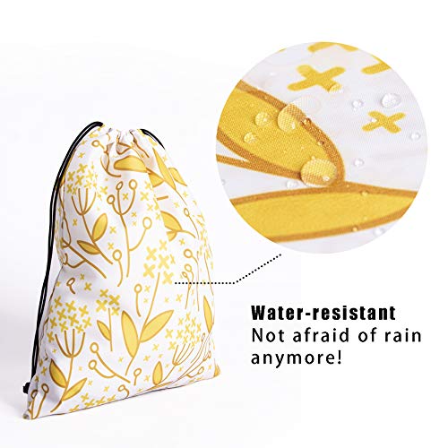 Leaf Drawstring Storage Bag Gym - Grip Bags For Gymnastics Lightweight Dance Drawstring Bags Yellow Leaves Pouch Shoe Bags Laundry Pouches For Travel Waterproof Polyester Towel Bag For Yoga #TOP7