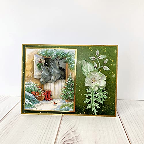 Katy Sue Christmas Selection Die-Cut Decoupage Pack. Contains 24 Pre-Cut Die Cut Decoupage Paper Sheets for Christmas Card Making Supplies. 3 Copies Each of 8 Different Designs - Image 4