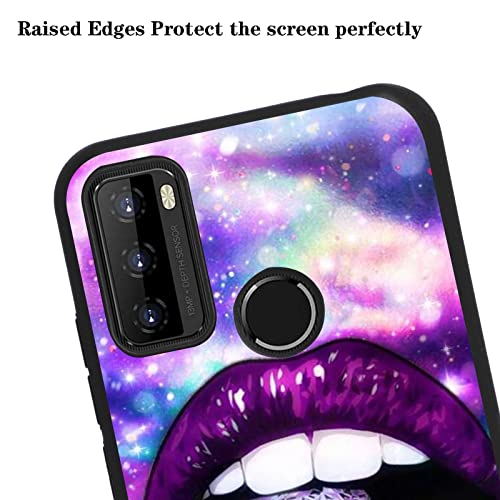Compatible With Blu G51 Plus Case, Purple Lip Diamond Glitter Design For Blu Case Men Girls,Soft Silicone Cool Shockproof Case For Blu #TOP3