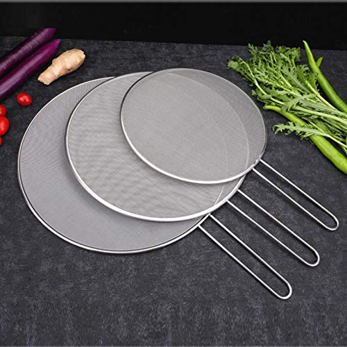 Sepikey Protector contra Salpicaduras de Acero Inoxidable 3pcs para sartenes, ollas, sartenes Cover
