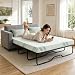 AOX 4 Inch Sleeper Sofa Mattress,Queen Size Gel Memory Foam Mattress for Sofa,Pull Out Couch,Guest Bed,RV,Boat,White,72" L x 58" W x 4" H(White, Sofa Queen, 4.0, 4.0, Inches)