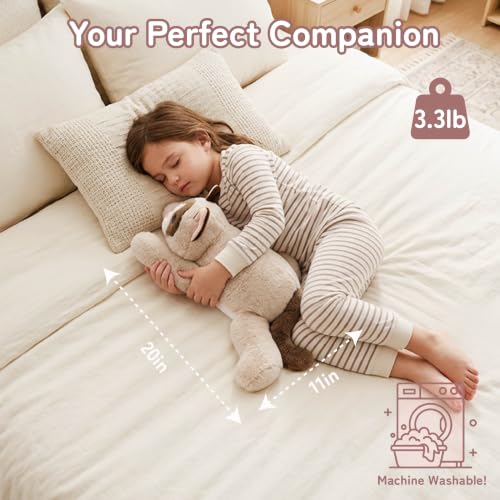 Image of Niuniu Daddy Weighted Stuffed Animals, Ragdoll Cat Plush Pillow for Kids | 20 in 3.3 lbs, heavy sensory lap pad, lying body pillow for sleeping, machine wash, huggable gift, cute plushies