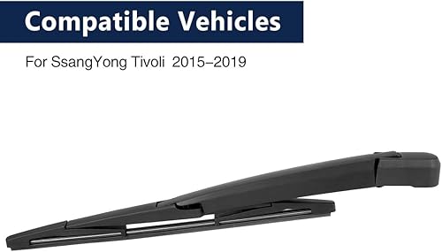 Miniatura 3 de X AUTOHAUX 12.205 in 12" Parabrisas Trasero Del Coche Limpiaparabrisas Brazo Conjunto Para SsangYong Tivoli 15-19