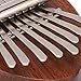 Fockety Mini Kalimba, 8 Keys Clear and Fun, Simple to Learn Wooden Base Peach Great Piano with Fingers with Hanging String for Shows (XA65 Heart Shape), Focketyon80ebr94a-11