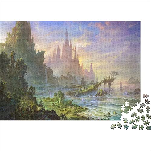 Jouet en bois puzzle château pour vos soirées détente en famille au salon 1000pcs