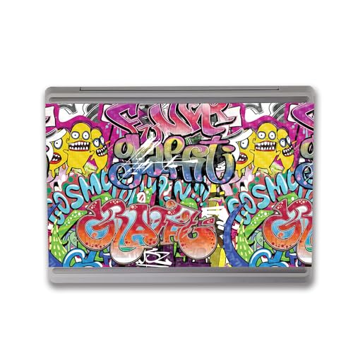 Image of MightySkins Carbon Fiber Skin Compatible with Microsoft Surface Laptop Go 3 (2023) Full Wrap Kit - Funky Graffiti | Protective, Durable Textured Carbon Fiber Finish | Made in The USA
