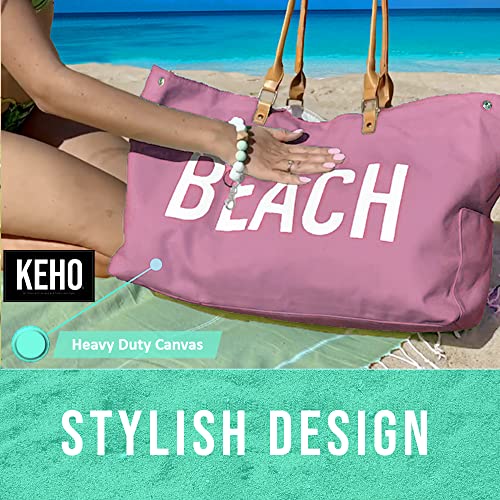 Image of Keho Waterproof Beach Bag with Pockets For Women (Sandproof)