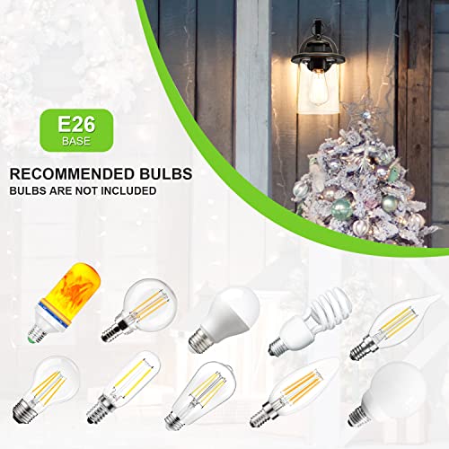 Revtronic Outdoor Wall Lantern - Waterproof Exterior Light Fixture with Clear Glass Shade, Modern Farmhouse Wall Sconce for Porch, Front Door - Matte White - Image 5