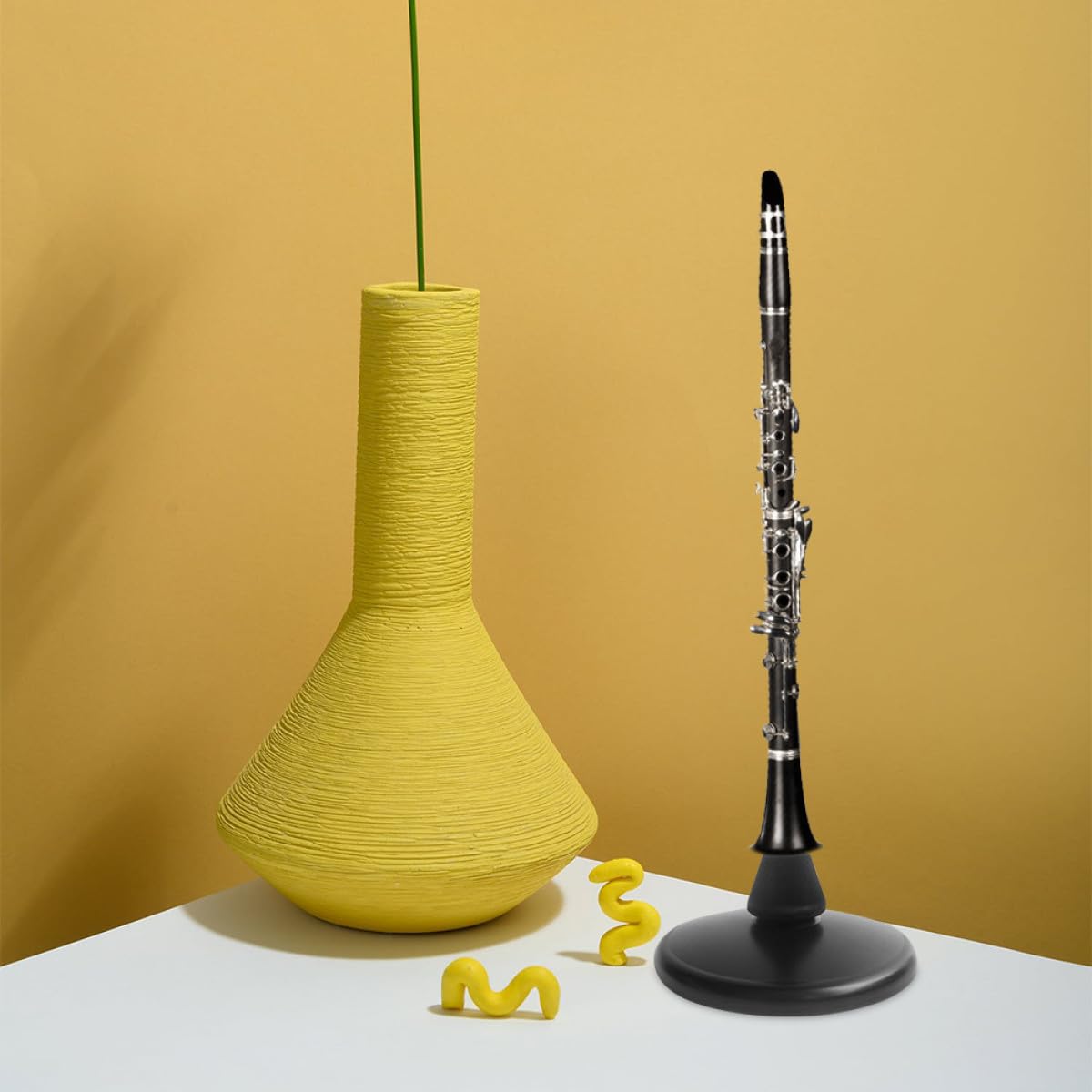 Zerodeko Supporto per Flauto e Clarinetto in Ferro Robusto Porta Flauto Portatile Design Stabile e Bordi Arrotondati Accessorio Pratico per Musicisti e Negozi di Strumenti Musicali