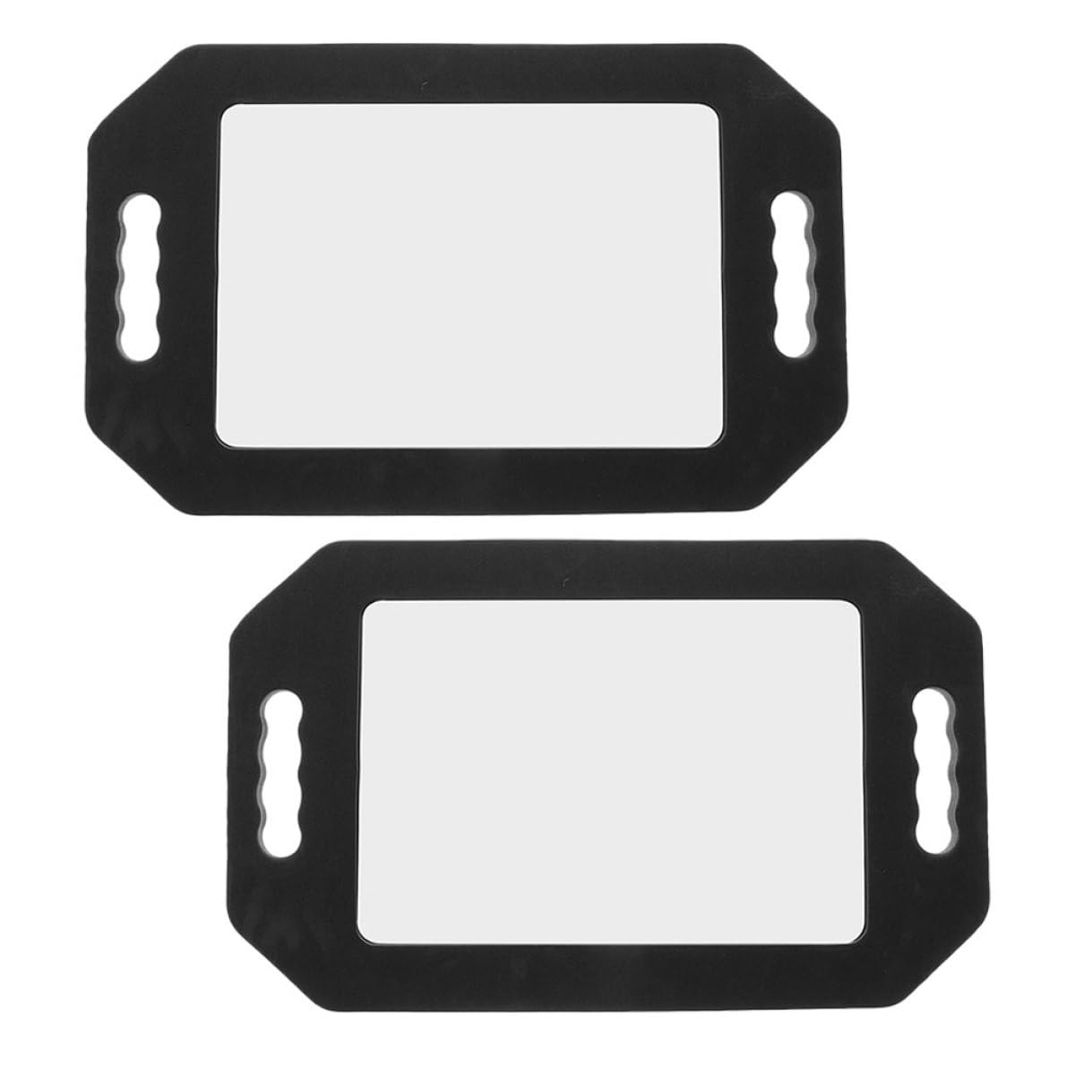 Miroir de coiffure rectangulaire léger avec poignée double lot de 2