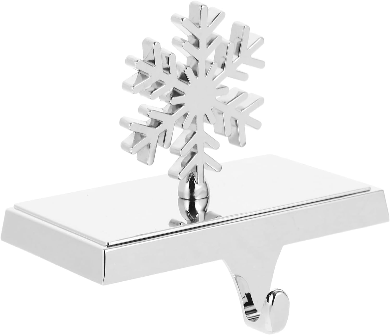 Ciieeo Xmas Stocking Holder Hook Mantel Hanger Snowflake Design for Christmas Holiday Decorations Space-Saving for All Stocking Easy to Clean