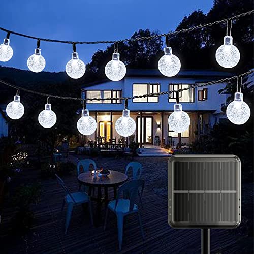 Solar Lights Outdoor Garden - 24FT 50LED 8 Modes Outdoor/Indoor Solar Lights, Fairy Lights Solar Powered waterproof,Crystal Balls Garden Light Decorative Lighting for Home, Party, Festival, Christmas