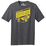 Throwbackmax Chicago Sting 1975 NASL Soccer Classic Cut, Short Sleeve Black Heather Tee Shirt (XL)