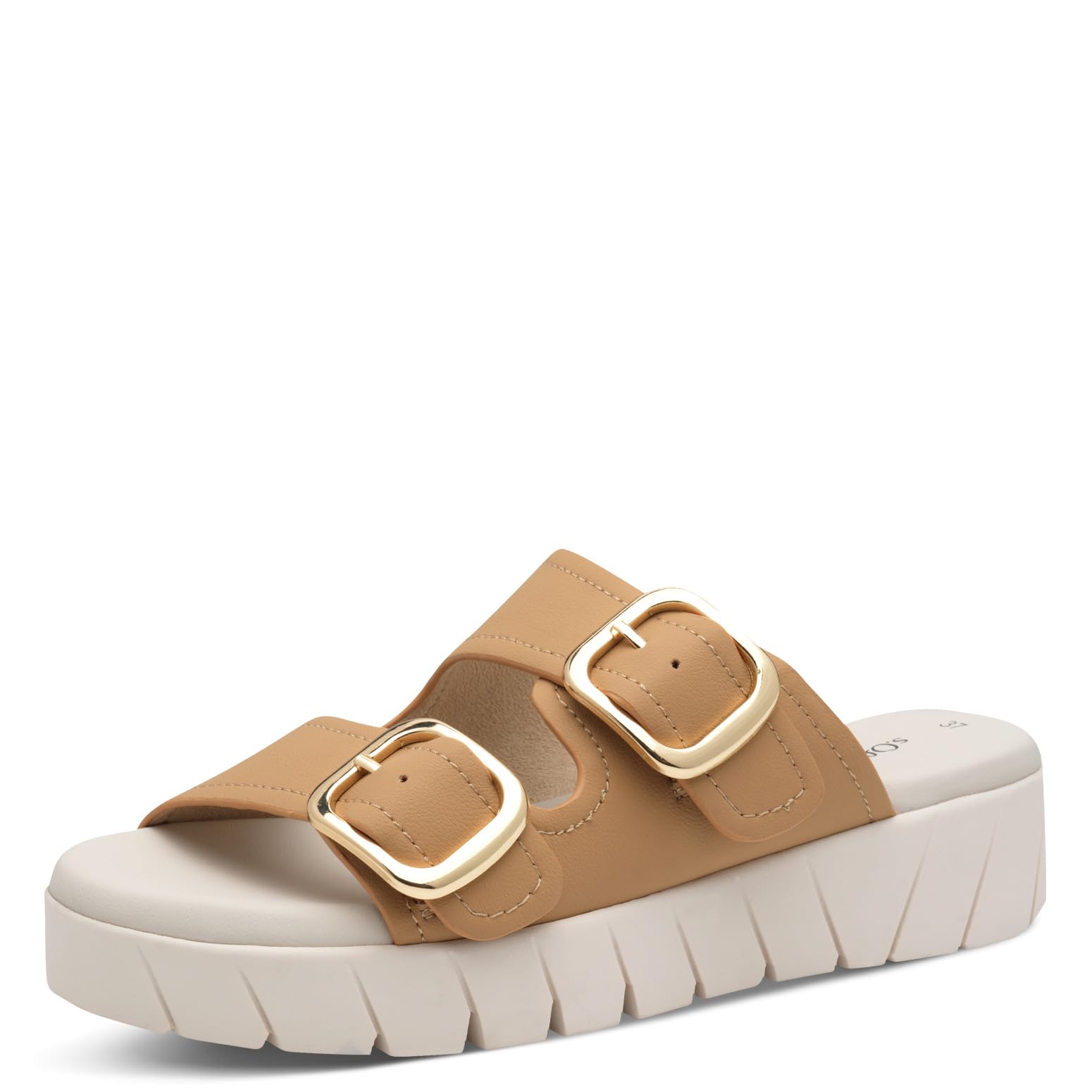 s.Oliver Damen Pantoletten mit Schnallen Plateau