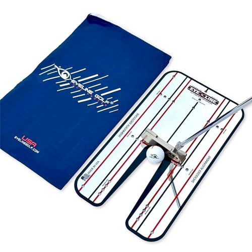 EyeLine Golf Putting Mirror, Alignment Training Aid Used by Tour Pros for Consistent Setup, Check Eyes-Shoulders-Putter Face for Improved Accuracy, Indoor-Outdoor (Classic)