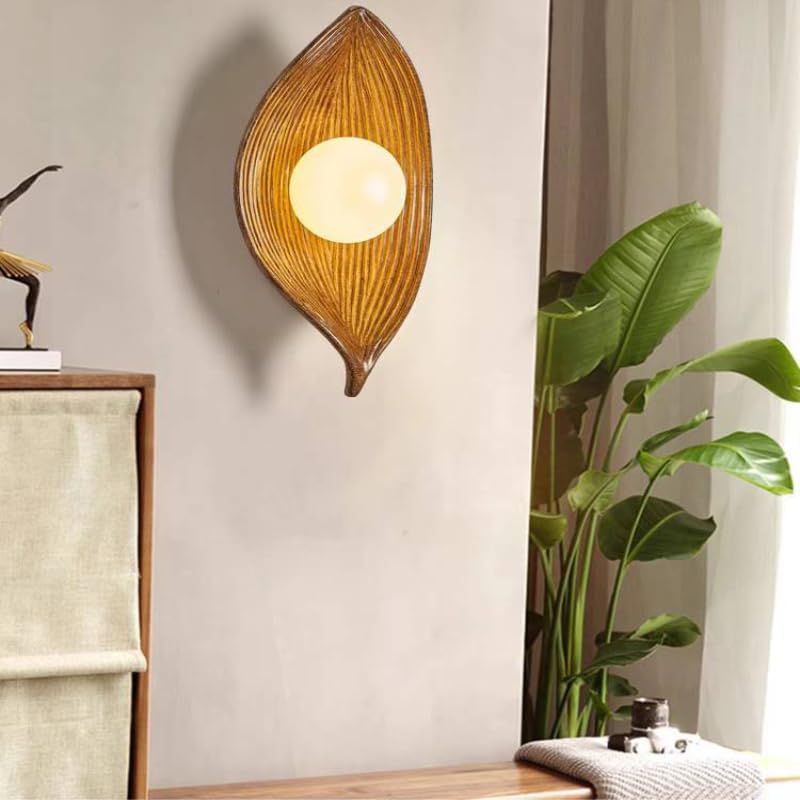 Zen Style Leaf Wall lamp Wabi-sabi Japanese Simple Nordic Personality Bedroom Aisle Background Wall lamp
