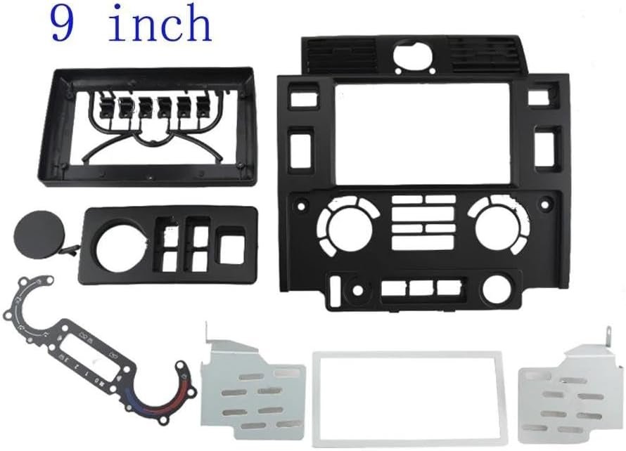 Car for Land Rover for Defender 2007-2016 7/9 Inch Car Radio Facia Panel Dash Kit Install Trim Fascia Plate Console Cover Bezel Adapter Radio Frame