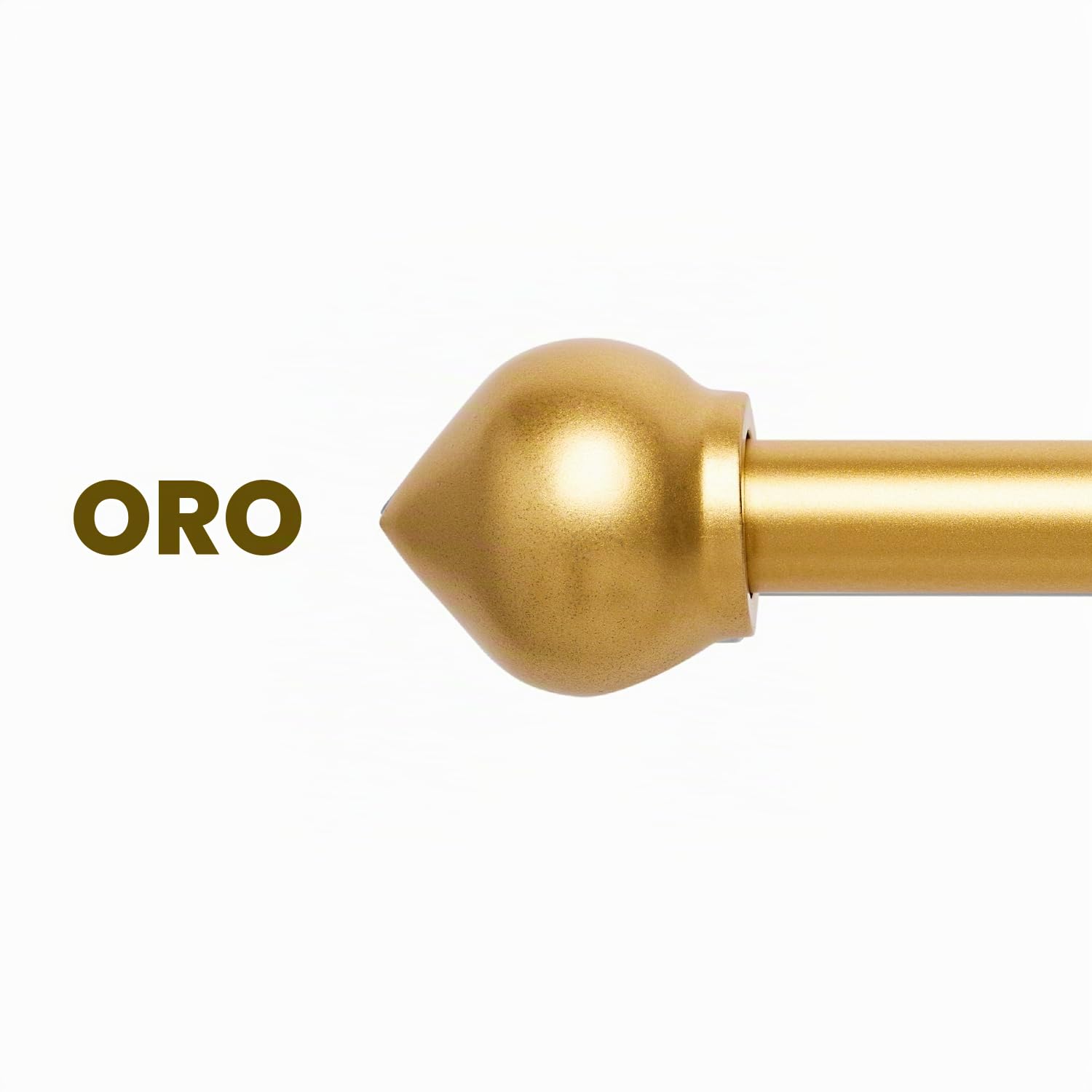 Bastone per tenda dorato con testa a cipolla regolabile da 76 a 200 cm, estensibile in metallo, retrattile, da 76 cm a 200 cm, per soggiorno, cucina, camera, camera da letto e bagno