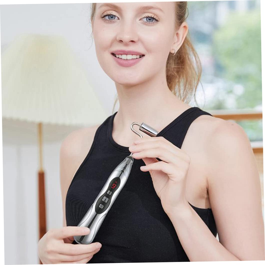 Stylo d'acupuncture électronique, 9 vitesses, Rechargeable par USB, pour soulager la douleur, vibrant avec 5 têtes de Massage, douleur disparue
