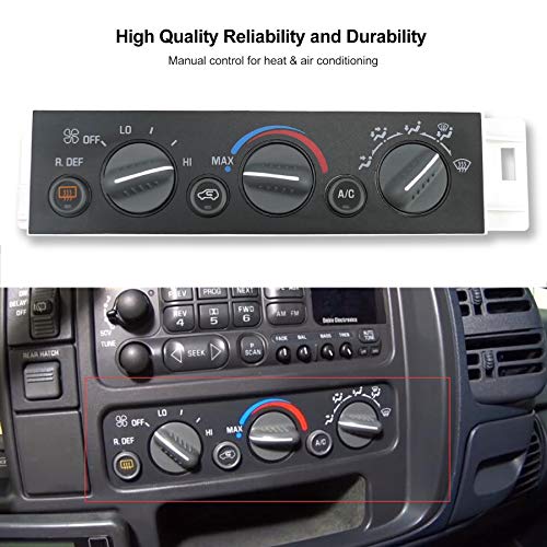 Ac Heater Climate Control Panel For Chevy Suburban Tahoe Gmc Yukon 1996-2000 C1500 C2500 C3500 K1500 K2500 K3500- With Rear Window Defogger Switch,Replace 16231165, 16238885, 16240105, 9378805 #TOP3
