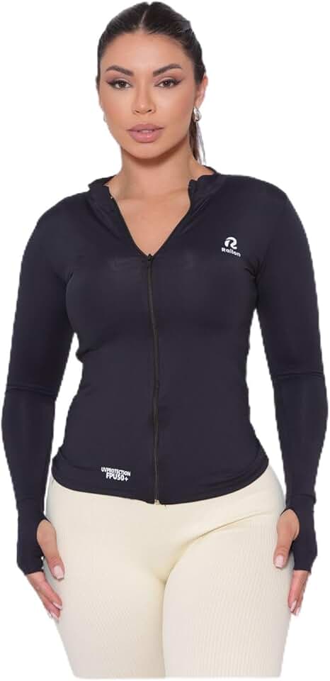 Blusa Térmica UV Camisa Tecido Gelado Proteção Solar Zíper