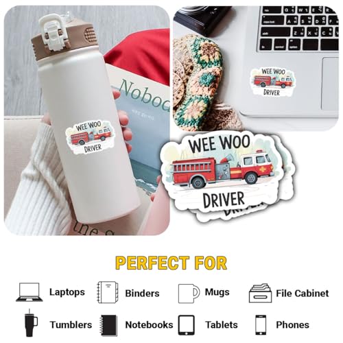 Autocollants Wee Woo Driver pour ordinateur portable de premier intervenant