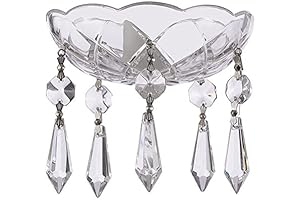 4" Clear, 5 Hole Crystal Bobeches For Chandelier