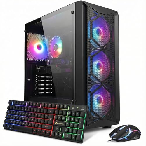 STGAubron Gaming PC Desktop,Corei7 8th Gen,RTX 3050 6G,16G DDR4,512G SSD