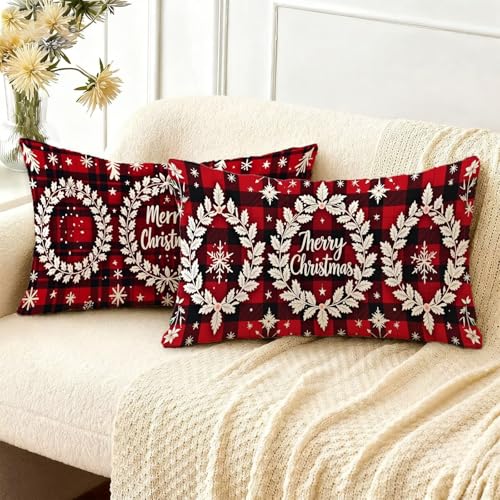 Housse de coussin lin 40x70cm imperméable blanche de haute qualité - 3
