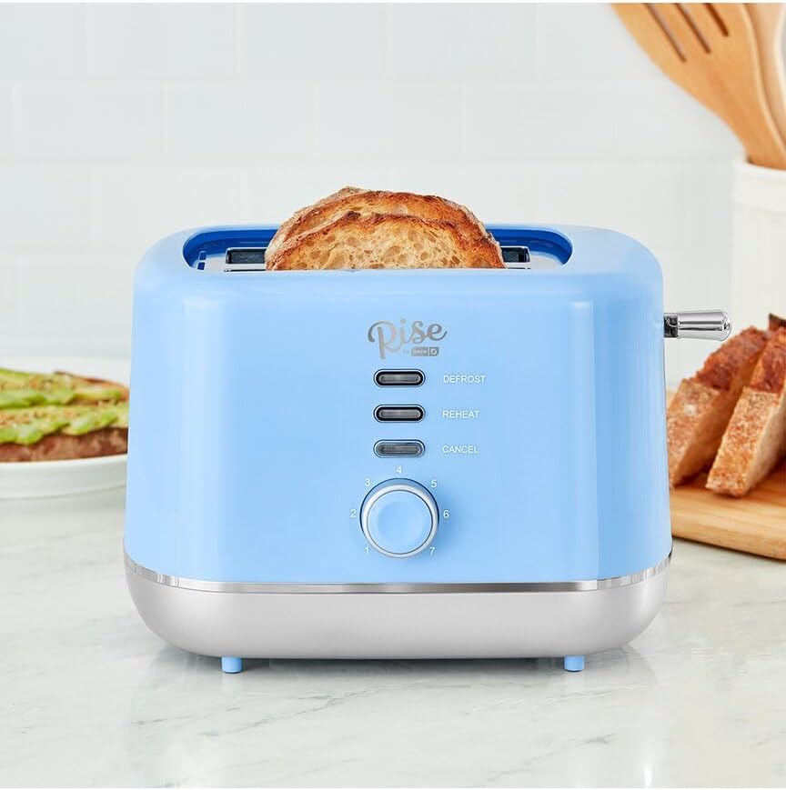 Plastic Blue 2 Slot Toaster 7.4 in. H X 7.2 in. W X 11.1 in. D