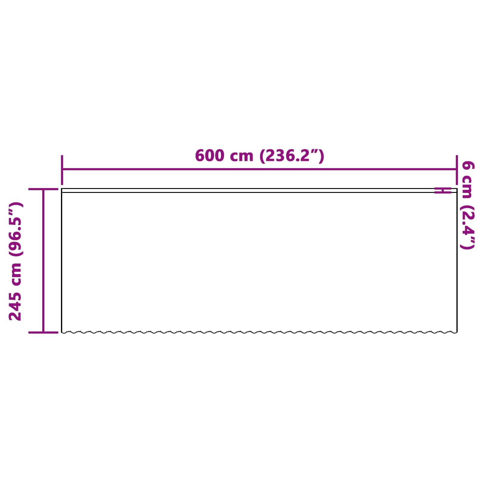 Rideau en Dentelle Blanc 245 x 600 cm, Voilage Translucide en Polyester pour Salon, Chambre et Bureau, Décoration de Fenêtre Moderne avec Crochets et Poche à Tringle